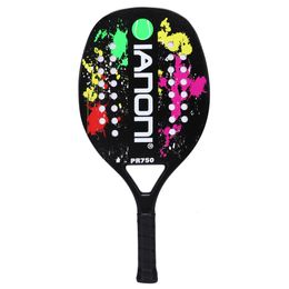 Tennis Rackets ianoni Beach Racket Carbon Fibre Grit Face with EVA Memory Foam Core 230801