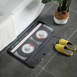 Carpet Retro Cassette Music Tape Floor Mat Multiple Choice Funny Entrance Door Living Room Kitchen Non Slip Bathroom Doormat 230801