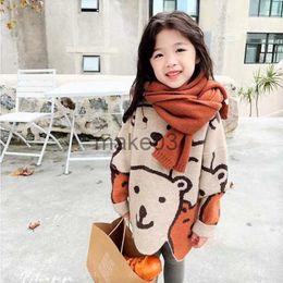 Cardigan Winter Clothes for Girls Autumn Thick Sweaters Fashion Pullovers for Kids Warm Children's Clothing Knit Sweater Korean Style J230801