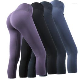 Active Pants Seven-point Yoga Women Sports Running Fitness Tight-fitting Training Elastic Quick-drying High Waist Buttocks Thin Summer