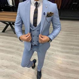 Men's Suits DV023 Costume Homme Clothing Luxury Party Stage Suit Groomsmen Regular Fit Tuxedo 3 Peices Sets Jacket Vest Pants