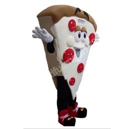 Performance Pizza Mascot Costume Cartoon Character Outfit Suit Halloween Party Outdoor Carnival Festival Fancy Dress for Men Women