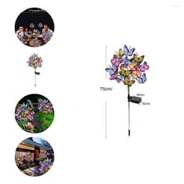 Pathway Butterflies Lamp Solar Light Weather-resistant Ip65 Waterproof Led Night For Outdoor