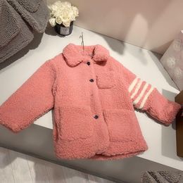 Mantel Winter Kinder Mädchen Jungen Fleece Baby Junge Turndown Kragen Jacke Kinder Warme Outwear Kleidung Drop Lieferung Mutterschaft Kleidung Dhaqf