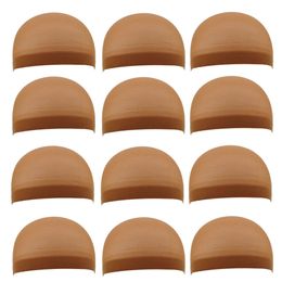 Wig Caps 12pieces6bags hair net wig liner wig caps for making wig spandex net elastic dome wig cap 230731