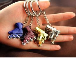 Skate Accessories 20pcs Roller skates shoes keychain Bag pendant key rings trinkets skating sports souvenir chain school gifts 230801