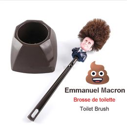 Emmanuel Macron WC Toilette France President cleaning Brush Toilet Brush Make The Toilet Great Again cleanser Brosse de toilette 2242J