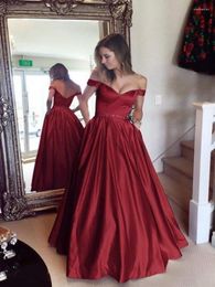 Party Dresses Off The Shoulder 2023 Cocktail Gown Red Sequins Birthday Dress Wedding Vestido Full Length Evening Bridal Prom Robe