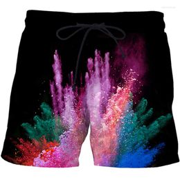 Men's Shorts Fashion Beach Pants 3D Printed Speckled Tie Dye Pattern Sports Men Women Lovers Hip Hop Street Casual