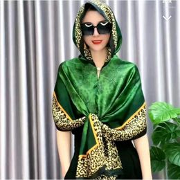 Scarves Magnetic Snap Silk Scarf Hat Closed-Toe Live Supply Sun-Proof Sand-Proof Hooded Shawl Spring Summer Autumn All-Match