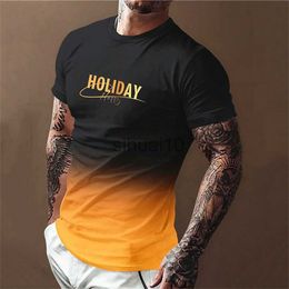 Men's T-Shirts Men'S T-Shirt 3D Printing Retro Style Letter print Tee 2023 Summer Oversized T Shirt For Men Fashion Short Sleeve O-neck Tops J230731