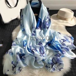 Scarves 2023 BIG Size Pashmina For Women Summer Scarf Hijabs Silk Shawls And Wraps Ladies Headband Print Bandana Foulard Femme Echarpe J230801