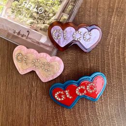 Hair Clips & Barrettes designer G Family Double Love Spring Clip Letter Hairpin Fragmented Side Peach Heart Colourful Bang French DRJI