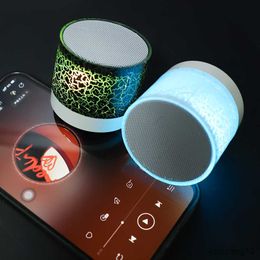 Portable Speakers Wireless Bluetooth Colourful Light Small Crack Sound Audio Mobile Mini Subwoofer Support Card R230801