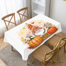 Table Cloth Thanksgiving Tablecloth Pumpkin Fall Harvest Party Decoration Table Mat Dustproof Coffee Table Tablecloth Decorative Tablecloth R230823