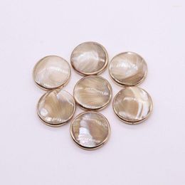 Pendant Necklaces Natural Seashell Flat Round Primary Colour Disc-shaped Necklace Bracelet Earrings Charms For Jewellery Making DIY Accessory