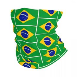 Scarves Brazil National Flag Bandana Neck Cover Printed Mask Scarf Warm Headwear Riding For Men Women Adult Washable