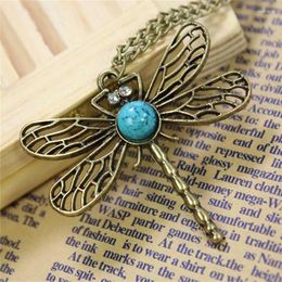 Pendant Necklaces Vintage Insect Dragonfly Necklace For Women Girl Casual Hiphop Accessories Jewellery Gifts Wholesale