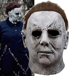 Party Masks 2018 Halloween Michael Myers Mask Cosplay Horror Creepy Demon Bloody Evil Killers Latex Helmet Carnival Masquerade Party Costume HKD230801