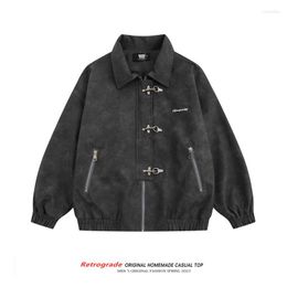 Women's Jackets Autumn Winter PU Leather Jacket Men Vintage Black Motorcycle Coat Female Korean Casual Loose Streetwear Outwear