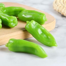 Decorative Flowers Simulation Of PVC Green Peppers Sweet Artificial Vegetable Models Creative Fake Food Toys