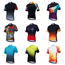 Cycling Jersey Sets Cycling Jersey Men Bike Mountain Road MTB Shirt Top Summer Bicycle Racing Riding Clothing Uniform Clothes Jackets White Red 230801