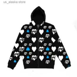 Men's Hoodies Sweatshirts 2022 Y2K Hoodie Clothes Zip Hoodie Jacket Hip Hop Streetwear Men's Sweatshirt Graphic Print Goth Harajuku Grunge Jacket Gothic T230731