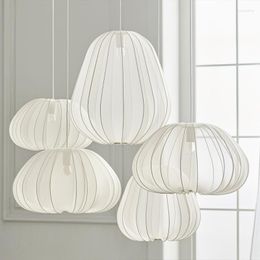 Pendant Lamps Italian Designer LED Art Chandeliers Home Indoor Living Room Dining Restaurant Decor Hanging Lighting Fabric Lamp