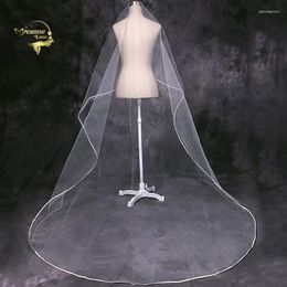 Bridal Veils Cathedral Veil Tulle Ribbon Edge Long Train 280CM Wedding For Bride Velos De Novia 2023 Largos Accesorios