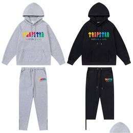 Men'S Hoodies Sweatshirts Trapstar London Men Woman 11 Towel Embroidery Plovers Fleece Casual Hoody 220727 Drop Delivery Apparel Men Dhad3