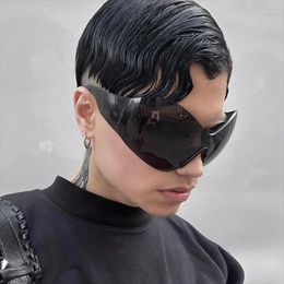 Sunglasses 2023 Steampunk Men's And Women's Oversized Shade Trend Punk Y2k Millennium Designer Glasses