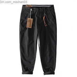 Men's Pants New Spring and Summer Retro Casual Pants Men's Crop Pants Loose Wide Leg Casual Work Suit Pants Z230801