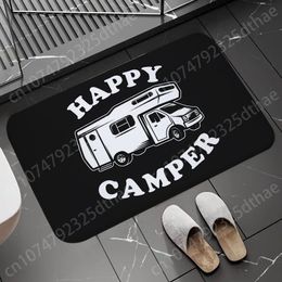 Carpet Happy Campers Doormat Instant Drying Mat Bathroom Rug Non-slip Entrance Nappa Skin Floor Mat Toilet Carpet Home Decor Bath Mat 230731