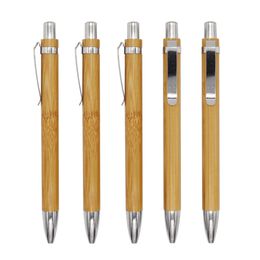 Wood Bamboo Ballpoint Pen Office & School Supplies Writing Ball Point Pen Student Business Gifts Kawaii Stationery