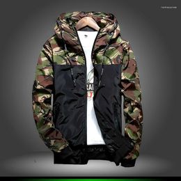 Men's Jackets Casual Hooded Bomber Jacket Wind Breaker Spring Autumn Thin Camouflage Hoodies Men Outdoor Youth Fashion Top
