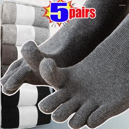 Men's Socks 5pairs Cotton Five-finger Comfortable Business Toe Sports Running Crew Breathable Sweat Deodorant Sock Male