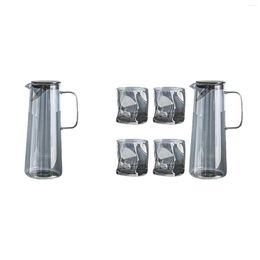 Hip Flasks Iced Tea Pitcher 1450ml Heat Resistant Juice Jug Glass For Milk Lemonade Household Coffee