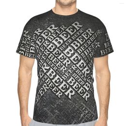 Men's T Shirts TShirts Beers Dark 3D Printed Breathable Retro Short-Sleeved Polyester Harajuku O-Neck Tops Streetwear