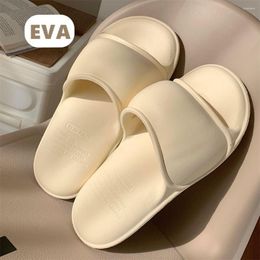 Slippers Unisex Shoes EVA Anti-Slippery Breathable Soft Sole Fashion All-match Solid Concise Indoor For Women Summer