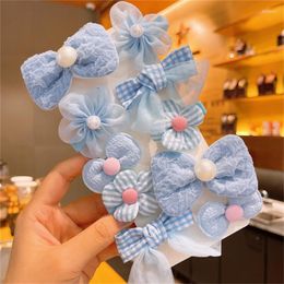 Hair Accessories Sweet Flower Children Bow Hairpin Card Girl Bangs Clip No Hanging