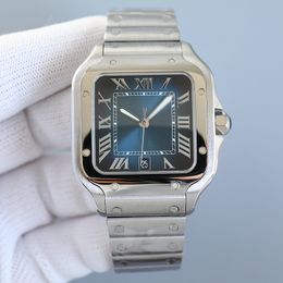 Luxury Square Watch 40mm Original Stainless Steel Mechanical Watch Case Bracelet Fashion Men's Watch Montre De Luxe Factory Gift TK
