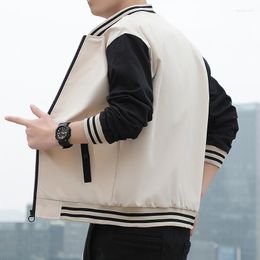 Men's Jackets 2023 Spring Autumn Men Baseball Jacket Stand Collar Korean Style Casual And Coats Male Slim Fit Bomber 3XL