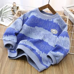 Hoodies Sweatshirts Spring Letter Full Printed Sweater Medium and Big Boys Casual Fashion Tops 230801