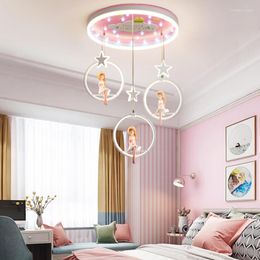 Pendant Lamps Chandeliers Lights European Style Girl Bedroom Decorative LED Lamp Indoor Chandelier Lighting Living Room