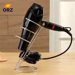 ORZ Standing Type Hair Dryer Holder Stainless Steel Shelf Organizer Bathroom Accessories Hair Dryer Storage Rack T200413261y