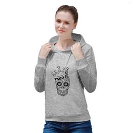 Women's Hoodies Fashion Novelty Skull Women Hoodie Cotton Hooded Sweatshirts Leisure Pullover Oversized Long Sleeve Shirts