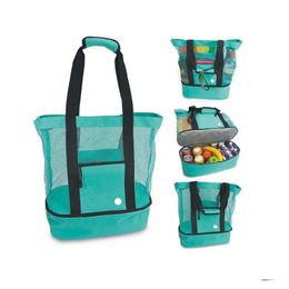 Outdoor Bags Ll Beach Cam Ice Bag Lunch Women Handbag Pack Picnic Drop Delivery Sports Outdoors Dh59B