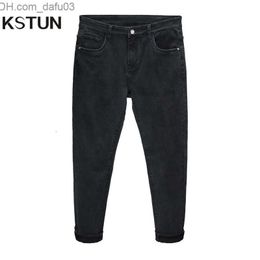 Men's Jeans Men's Jeans KSTUN Men Pants Denim Fashion Desinger Slim Fit Black Blue Grey for Man Streetwear Casual Clothing Male 230306 Z230801