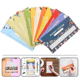 Gift Wrap 12 Sets Paper Envelope Money Tracking Card Budget Planner Supplies Cash Blinder Envelopes Envelops Budgeting Loose Leaf