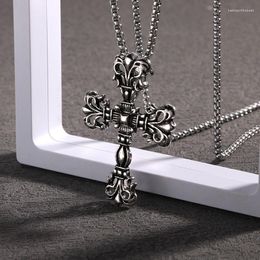 Pendant Necklaces European And American Personality Cross Necklace For Men Women Retro Style Fashion All-match Jewellery Accessories